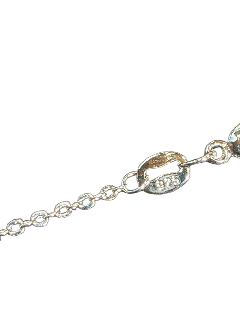 925 Sterling Silver CZ Flower Cluster Pendant Necklace 16 Inch Chain New - Picture 4 of 6